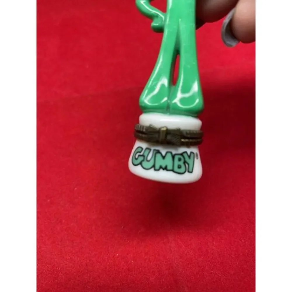 Vintage PHB Gumby Porcelain Trinket Box Gumby w/ Book‎ RARE Collectible EUC
